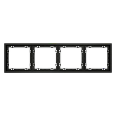 Изображение Рамка пластиковая VOLTUM S70 на 4 поста (черный матовый)