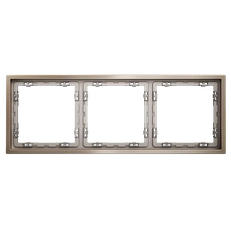 Изображение Рамка металлическая VOLTUM S70 Metal на 3 поста (платина)