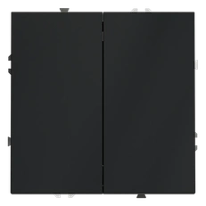 Изображение Выключатель с самовозвратом встраиваемый VOLTUM S70 двухклавишный 10А (графит)